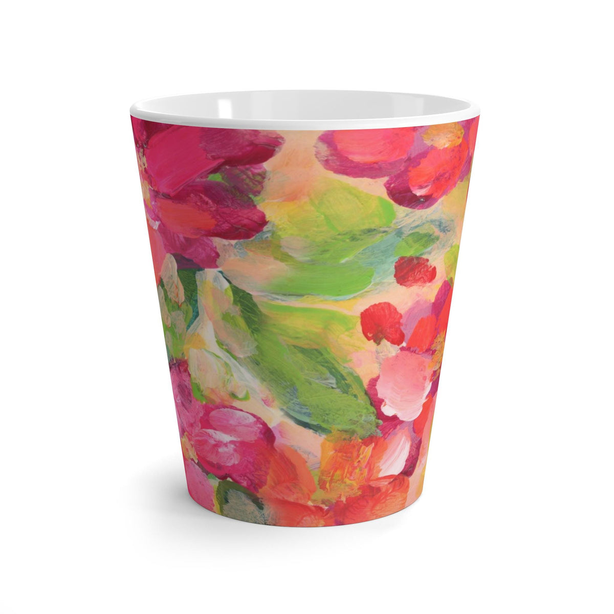 Floral Latte Mug | Vibrant Coffee Cup for Spring, Mother's Day Gift, Home Decor, Tea Lover, Art Inspired