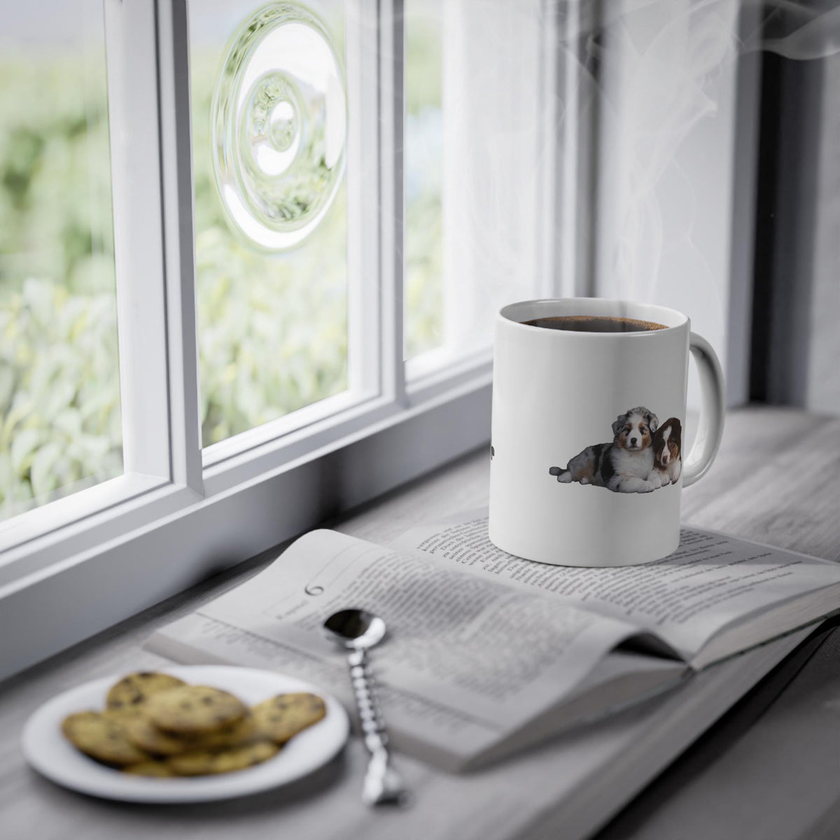 Australian Shepherd Mug | Cute Dog Coffee & Tea Cup for Aussie Lovers, 11oz Ceramic Mug, Aussie Lover Gift
