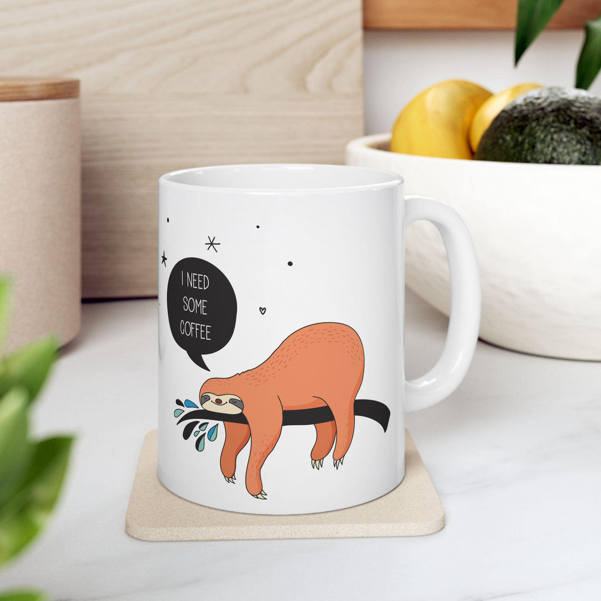 Charming Sloth Mug - Perfect Gift for Coffee Lovers, Cute Animal Gift, Unique Gift for Sloth Lovers. 11oz and 15 oz mugs