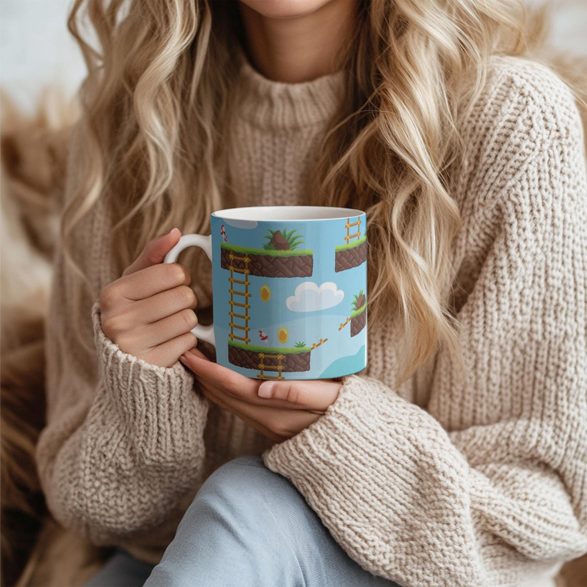 Retro Gamer 11oz White Mug - Pixel Art Coffee Cup, Video Game Lover Gift, Unique Gamer Merchandise, Nostalgic Gaming Decor, Fun [...]