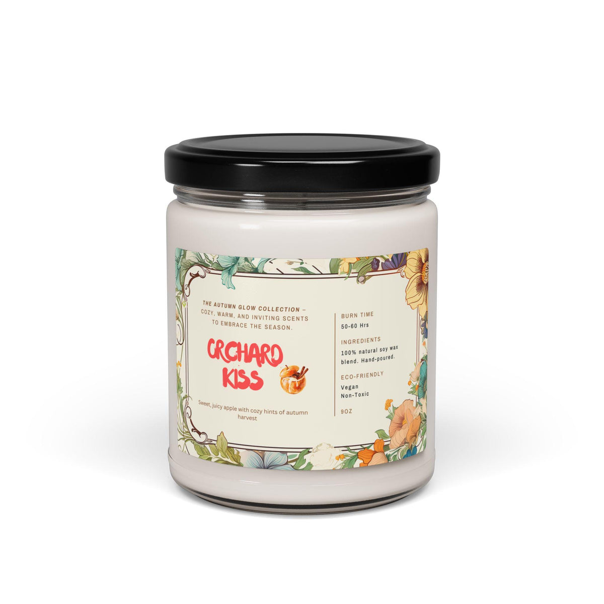 Autumn Glow Candle Collection | Cozy Fall Scents | 9oz Soy Candles | Apple Harvest, Cinnamon Vanilla, Clean Cotton, White Sage & Lavender