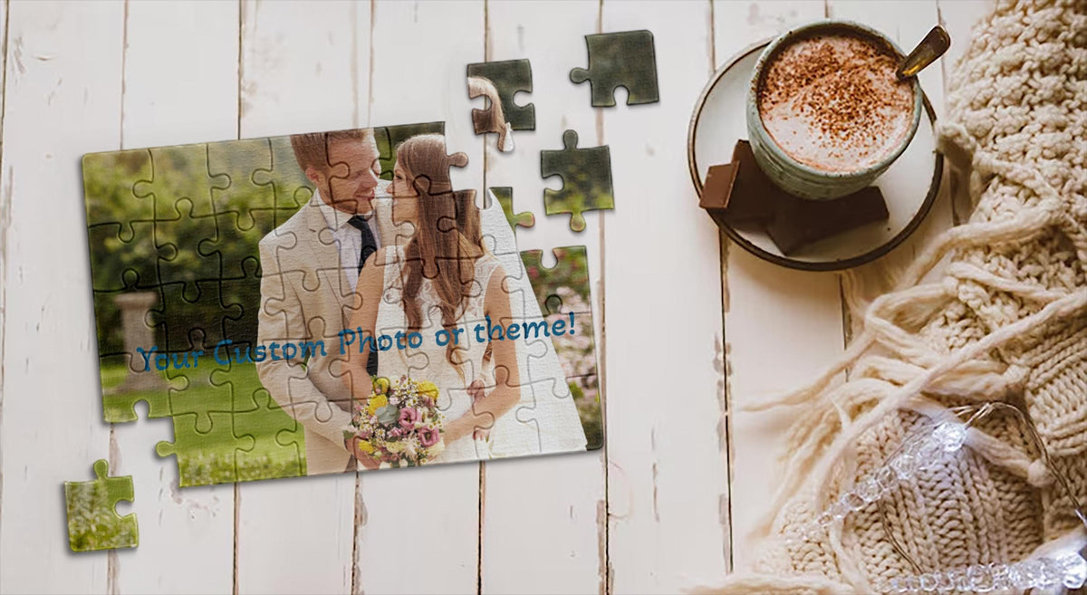 Custom Photo Puzzle - Personalized Photo Puzzle, Photo Puzzle Wedding Gift, Photo Puzzle Anniversary Gift, 110, 252, 520, 1014 Piece Puzzle