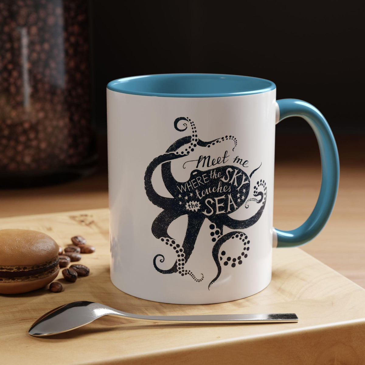 Artistic Octopus Coffee Mug | Ocean-Inspired Ceramic Tea Cup | Whimsical Sea Creature Accent Mug, 11oz & 15oz mugs | Gift for Octopus Lovers