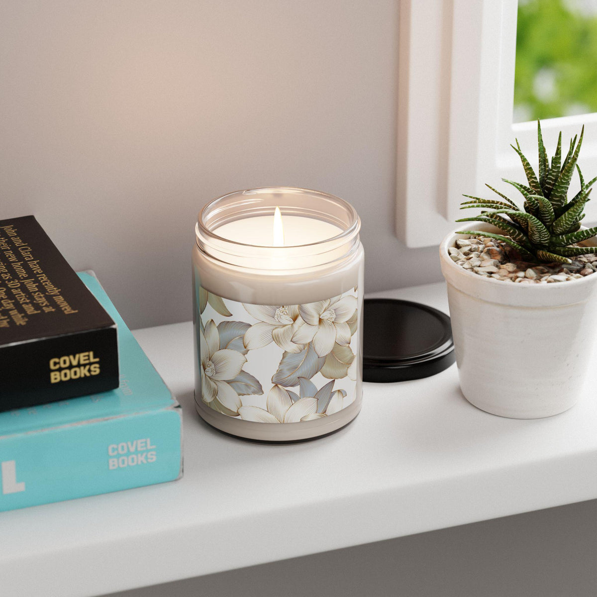 Floral Scented Soy Candle - Relaxing Aromatherapy, Home Décor Gift, Eco-Friendly Candle, Spa Experience, Floral Design