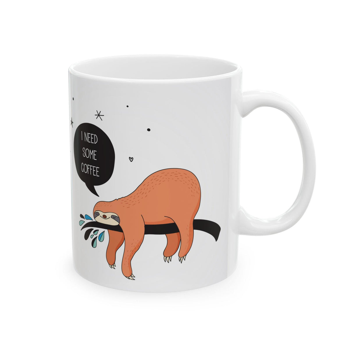 Charming Sloth Mug - Perfect Gift for Coffee Lovers, Cute Animal Gift, Unique Gift for Sloth Lovers. 11oz and 15 oz mugs