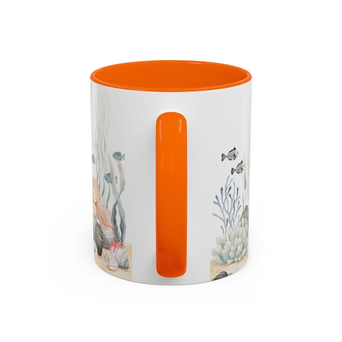 Mermaid-Themed Accent Coffee Mug, Ocean Decor, Underwater Fantasy Gift, Sea Creature Lover, Unique Kitchenware, Beach House Mug