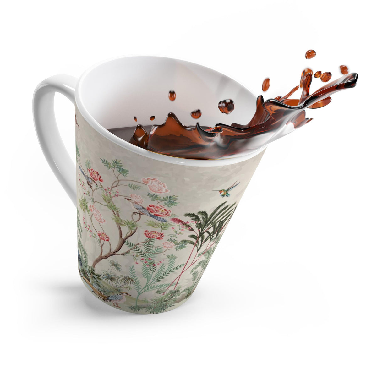Enchanted Hummingbird Mug Latte Mug - Floral Coffee Cup, Unique Gift for Hummingbird Lovers, Spring Decor Mug, Birthday or Housewarming Gift