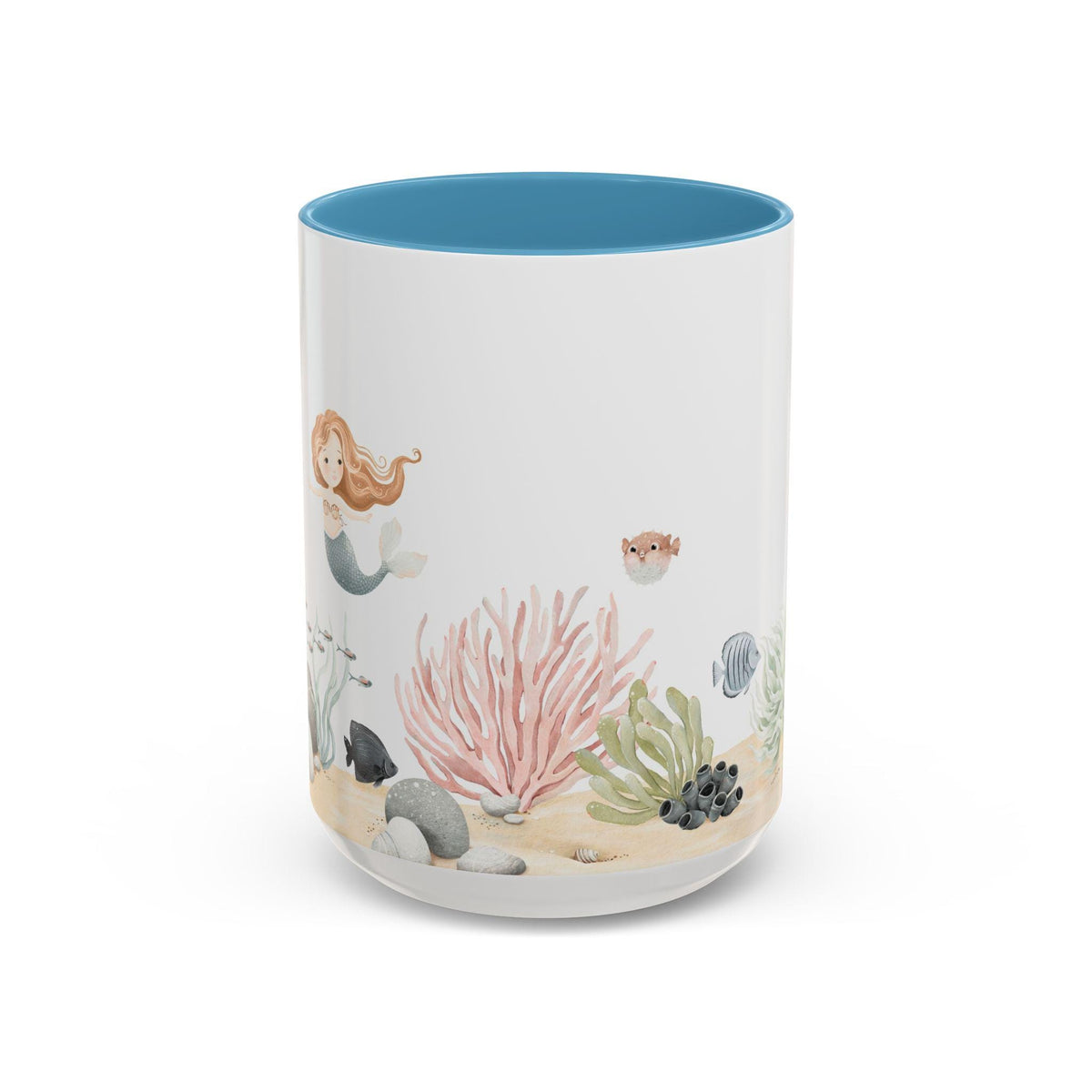 Mermaid-Themed Accent Coffee Mug, Ocean Decor, Underwater Fantasy Gift, Sea Creature Lover, Unique Kitchenware, Beach House Mug
