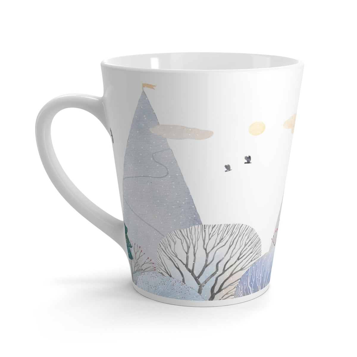 Scenic Latte Mug, Nature Inspired Coffee Cup, Cozy Drinkware, Gift for Tea Lovers, Adventure Mug, Mountain Vibes